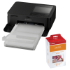 Canon SELPHY CP1500 Compact Photo Printer (Black) with RP-108 Ink/Paper Set