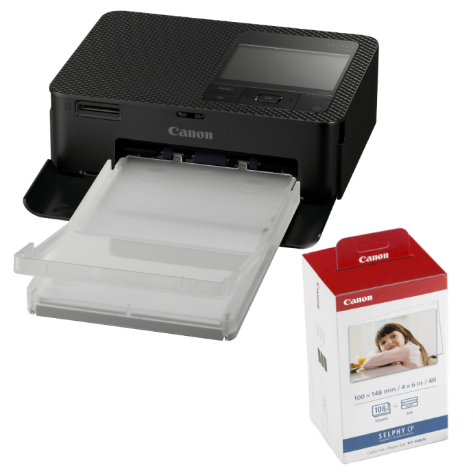 vrede svale hærge Canon SELPHY CP1500 Compact Photo Printer (Black) with KP-108 Ink/Paper Set  | Printers | Canon at Unique Photo