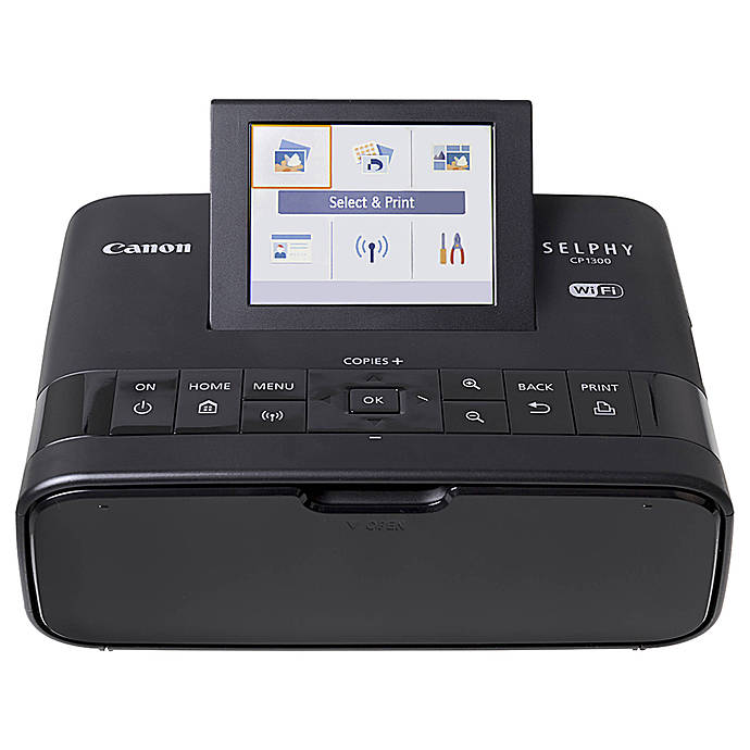 Canon SELPHY CP1300 Compact Photo Printer (Black) with RP108 Ink/Paper