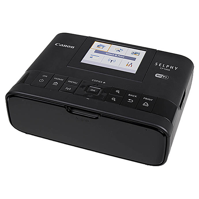 Canon SELPHY CP1300 Compact Photo Printer (Black) with RP108 Ink/Paper
