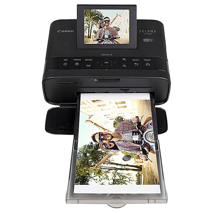 Canon SELPHY CP1300 Compact Photo Printer (Black) with RP108 Ink/Paper