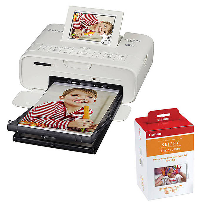 Uitscheiden slaap revolutie Canon SELPHY CP1300 Compact Photo Printer (White) with RP-108 Ink/Paper Set  | Printers | Canon at Unique Photo