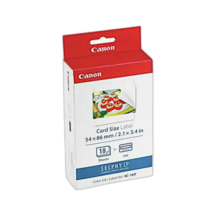 Canon KC-18IF Color Ink/Card Size Label Set