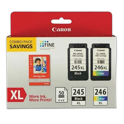 Canon PG-245XL/CL-246XL with Photo Paper - 50 Sheets