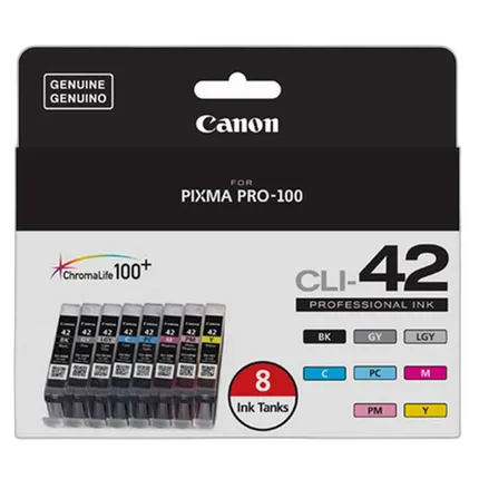 Canon CLI-42 Color 8 Ink Value Pack for Canon Pixma Pro-100 Printer