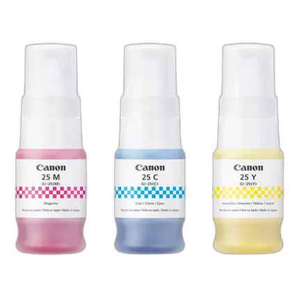 Canon GI-25 CMY Ink Bottle Value Pack