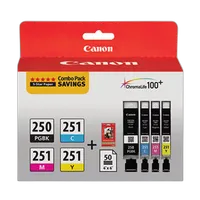 Canon PGI-250/CLI-251 4 Color Combo Pack for Canon Pixma MG6620 and MX922 0