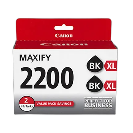 Canon PGI-2200 XL Black Twin Pack for Canon Maxify MB5320 iB4020 and MB5020