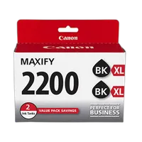 Canon PGI-2200 XL Black Twin Pack for Canon Maxify MB5320 iB4020 and MB5020 0