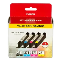 Canon CLI-271 Black Cyan Magenta and Yellow 4 Color Pack 0