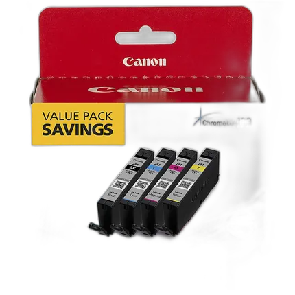 Canon CLI-281 BKCMY 4 Color Ink Tank Value Pack