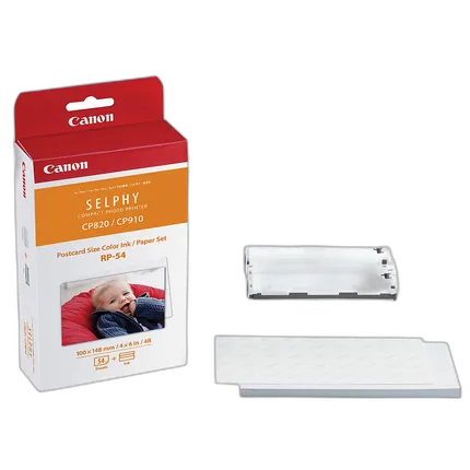 Canon RP-54 High-Capacity Color Ink/Paper Set for Selphy CP820 CP910