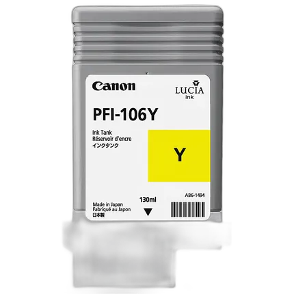 Canon PFI-106Y Yellow Ink Cartridge (130 ml)