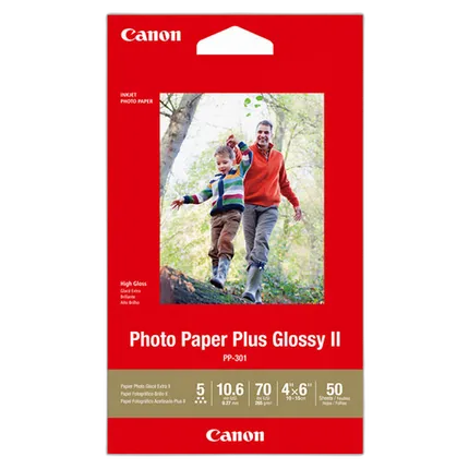 Canon 4x6 Photo Paper Plus Glossy II - 50 Sheets