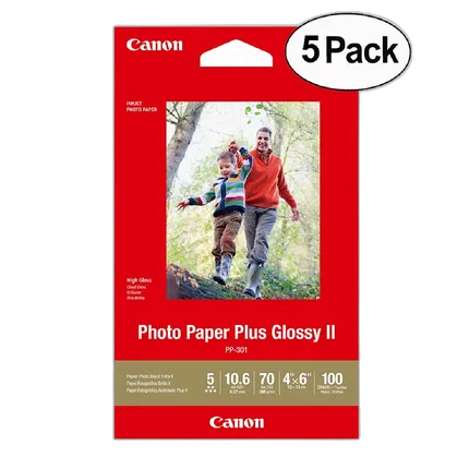 Canon 4x6in Photo Paper Plus Glossy II (5 Pack 500 Sheets)