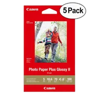 Canon 4x6in Photo Paper Plus Glossy II (5 Pack 500 Sheets) 0
