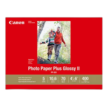 Canon 4x6 Photo Paper Plus Glossy II - 400 Sheets
