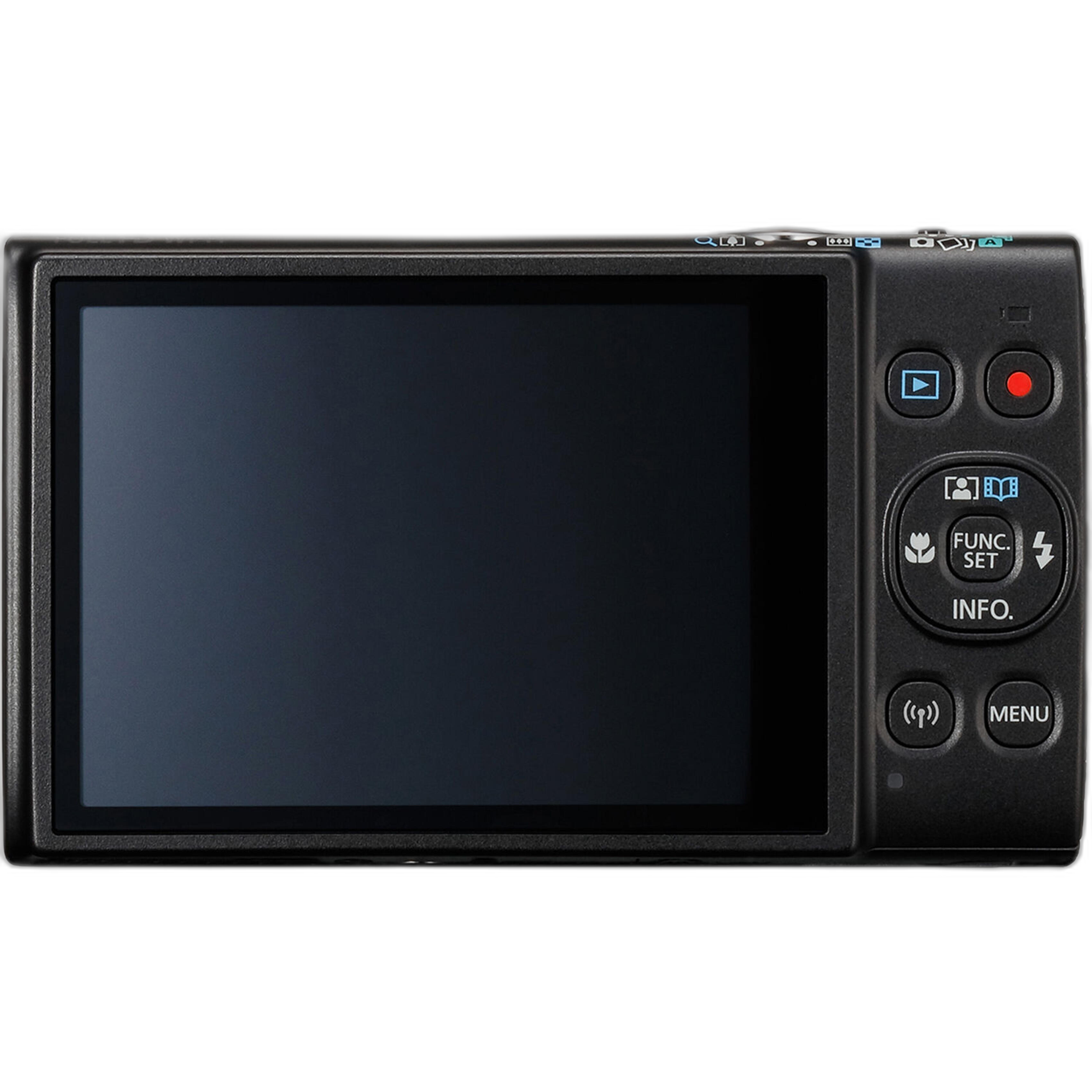 Canon PowerShot ELPH 360 HS Black rear view