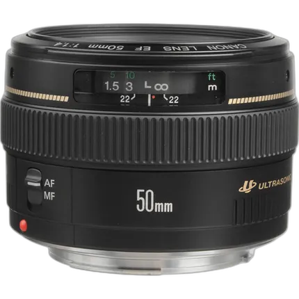 Canon EF 50mm f/1.4 USM Medium Telephoto Lens - Black