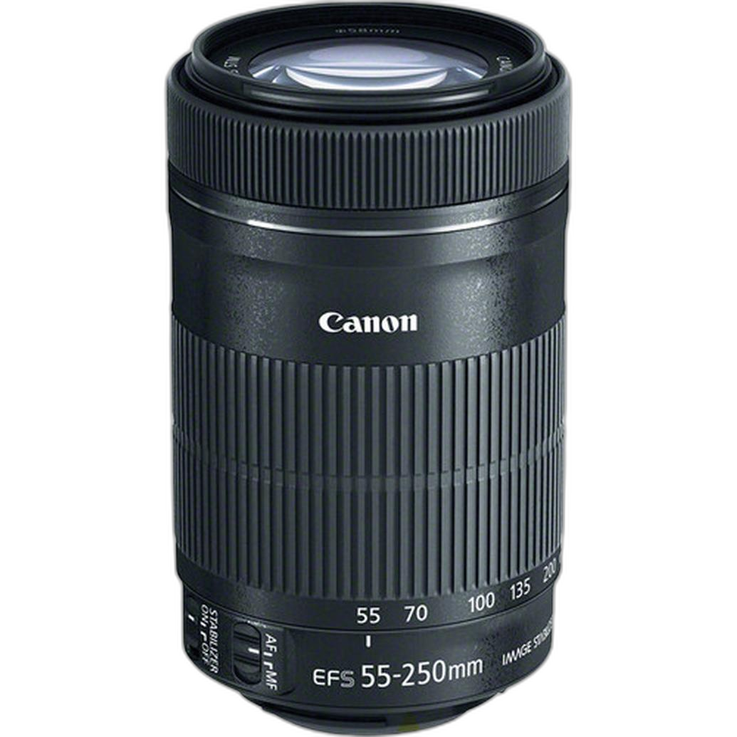 Canon EF-S 55-250mm f/4-5.6 IS STM Telephoto Lens - Black