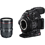 Canon EOS C100 Mark II with Dual Pixel CMOS AF  and  EF 24-105mm f/4L IS II USM