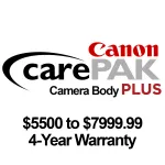 Canon CarePAK PLUS EOS Camera Body -  5500 to  7999.99 - 4 year warranty 0