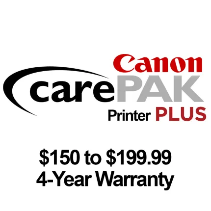 Canon CarePAK PLUS Printer -  150 to  199.99 - 4 year warranty