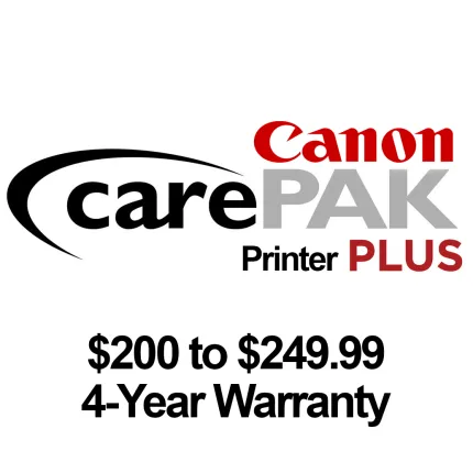 Canon CarePAK PLUS Printer -  200 to  249.99 - 4 year warranty
