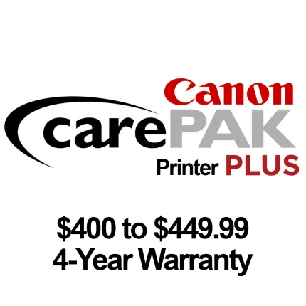 Canon CarePAK PLUS Printer -  400 to  449.99 - 4 year warranty