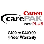 Canon CarePAK PLUS Printer -  400 to  449.99 - 4 year warranty 0