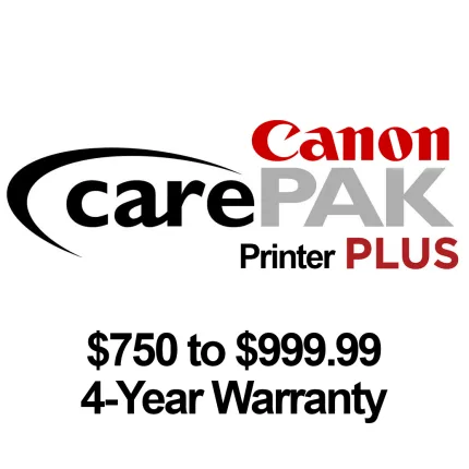 Canon CarePAK PLUS Printer -  750 to  999.99 - 4 year warranty
