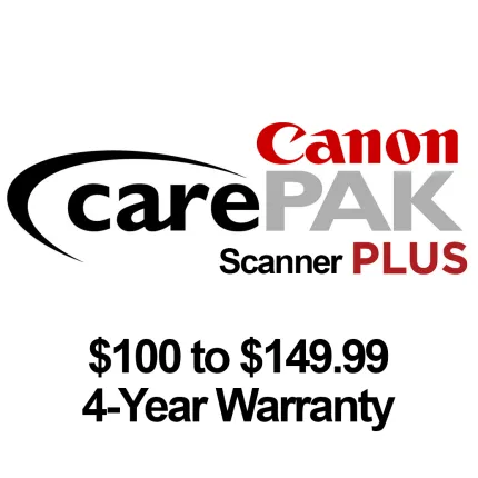 Canon CarePAK PLUS Scanner - 100 to 149.99 - 4 year warranty
