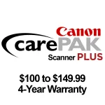 Canon CarePAK PLUS Scanner -  100 to  149.99 - 4 year warranty 0