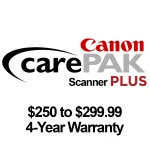 Canon CarePAK PLUS Scanner -  250 to  299.99 - 4 year warranty 0