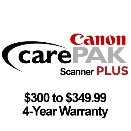 Canon CarePAK PLUS Scanner - 300 to 349.99 - 4 year warranty