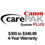 Canon CarePAK PLUS Scanner -  300 to  349.99 - 4 year warranty 0