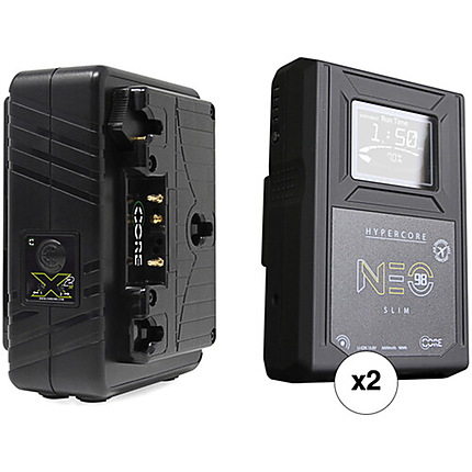 Core SWX Hypercore NEO Slim 98Wh 2-Battery Kit with Dual Charger -Gold Mount