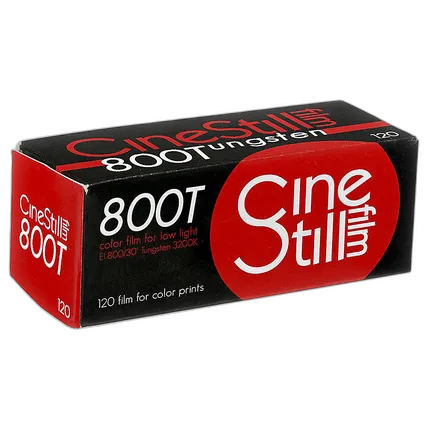 CineStill 800T ISO 800 Tungsten Xpro C-41 Color Film (120 Format)