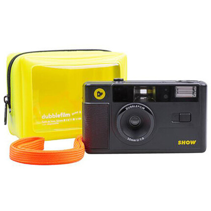 dubblefilm SHOW Camera Black w/ Flash Case Strap
