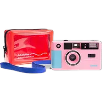 dubblefilm SHOW Camera Pink w/ Flash Case Strap 0