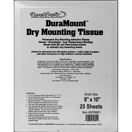 Dry Mount Tissue 8x10 (25)