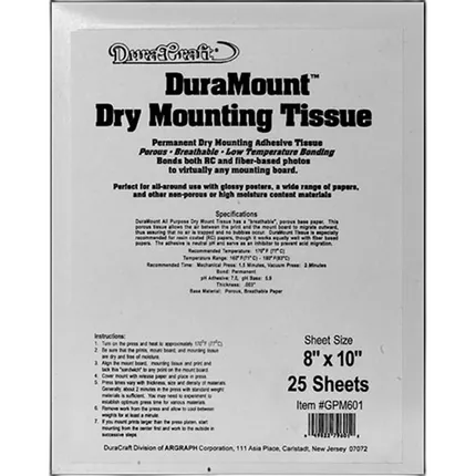 Dry Mount Tissue 8x10 (25)