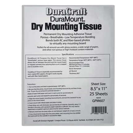 Duracraft DuraMount Dry Mount Tissue 8.5X11 (25)
