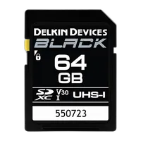 Delkin Devices 64GB SDXC Black UHS-I V30 U3 90MB/s Read 90MB/s Write 0