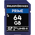 Delkin Devices 64GB Prime SDXC UHS-II V60 280MB/s Read 150MB/s Write