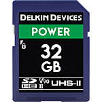 Delkin Devices 32GB Power SDHC UHS-II V90 300MB/s Read 250MB/s Write