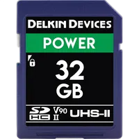 Delkin Devices 32GB Power SDHC UHS-II V90 300MB/s Read 250MB/s Write 0