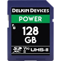 Delkin Devices 128GB Power SDXC UHS-II V90 300MB/s Read 250MB/s Write 0