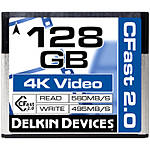 Delkin Devices 128GB Cinema CFast 2.0 560MB/s Read 495MB/s Write