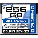 Delkin Devices 256GB Cinema CFast 2.0 560MB/s Read 495MB/s Write